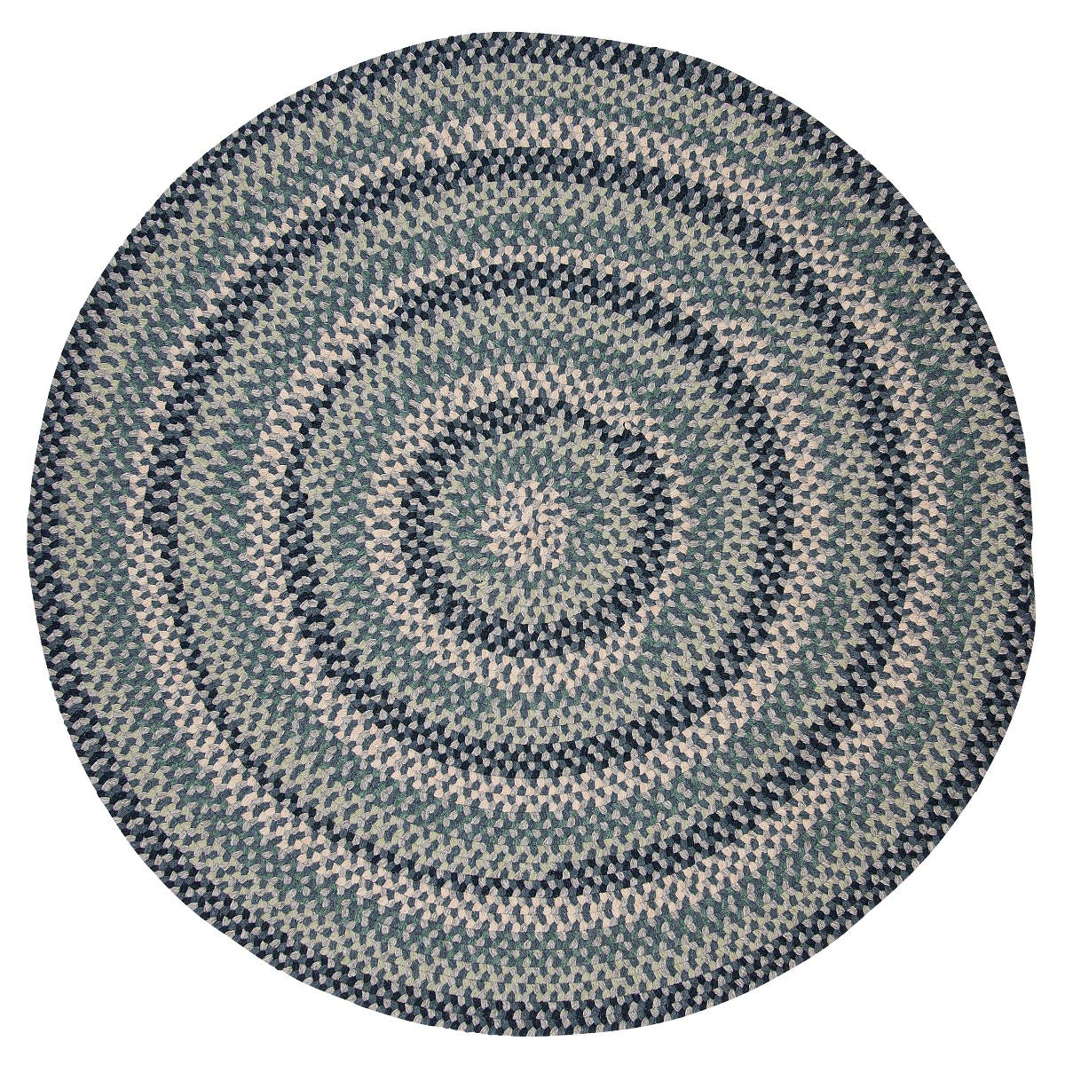 Boston Common Capeside Blue Outdoor Braided Round Rugs