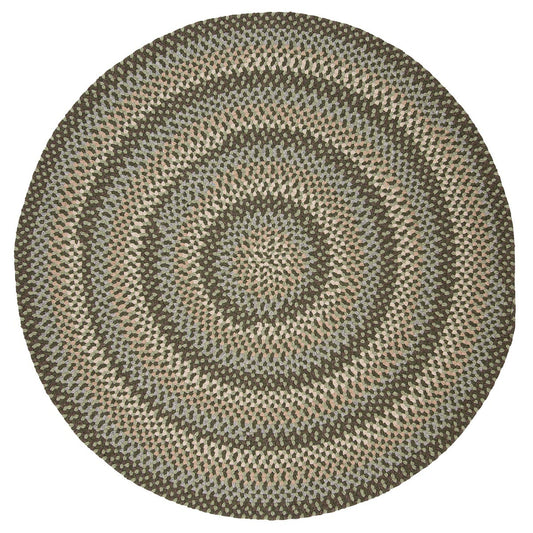 Boston Common Moss Green Outdoor Braided Round Rugs