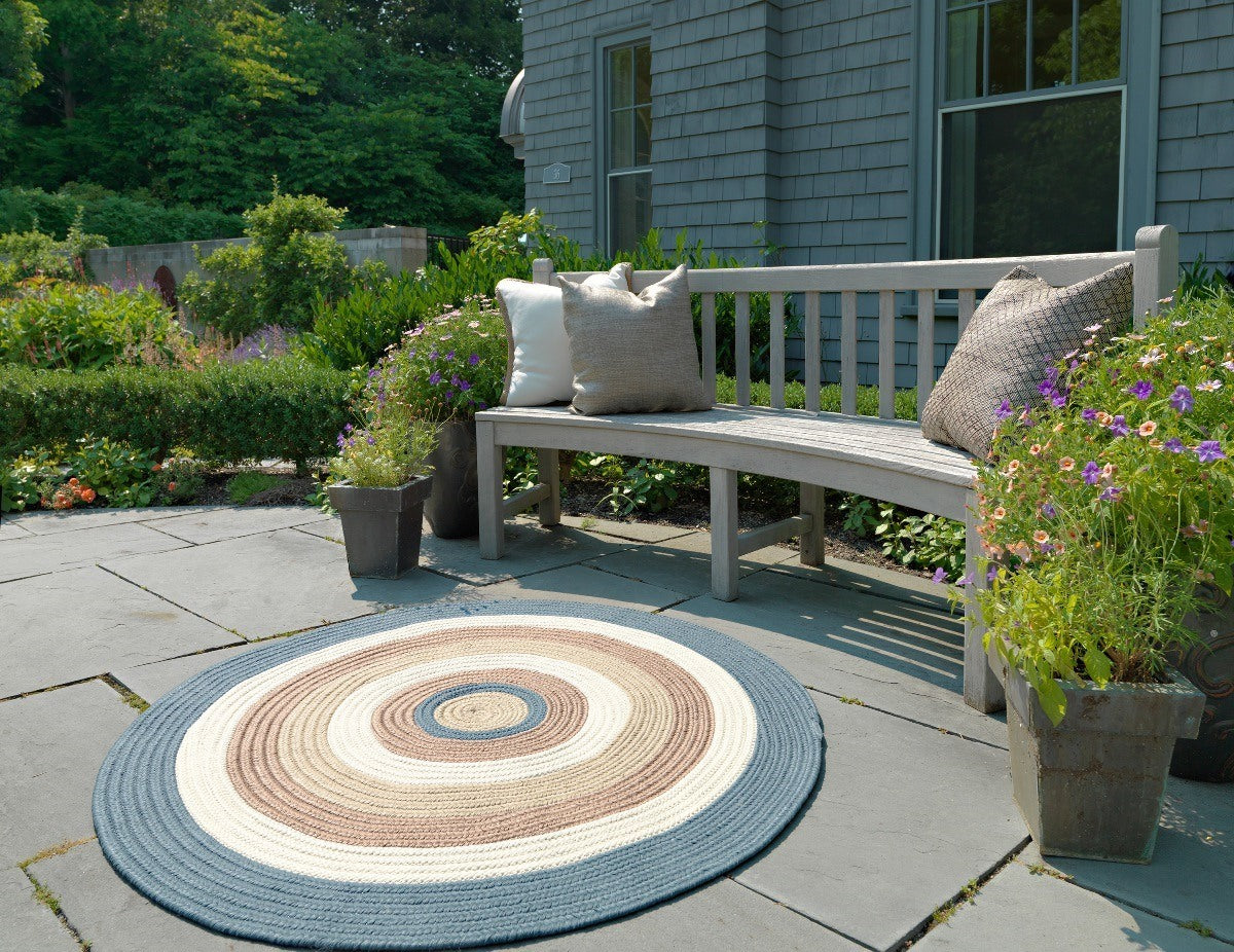 Brooklyn Blue Haze Outdoor Braided Round Rugs