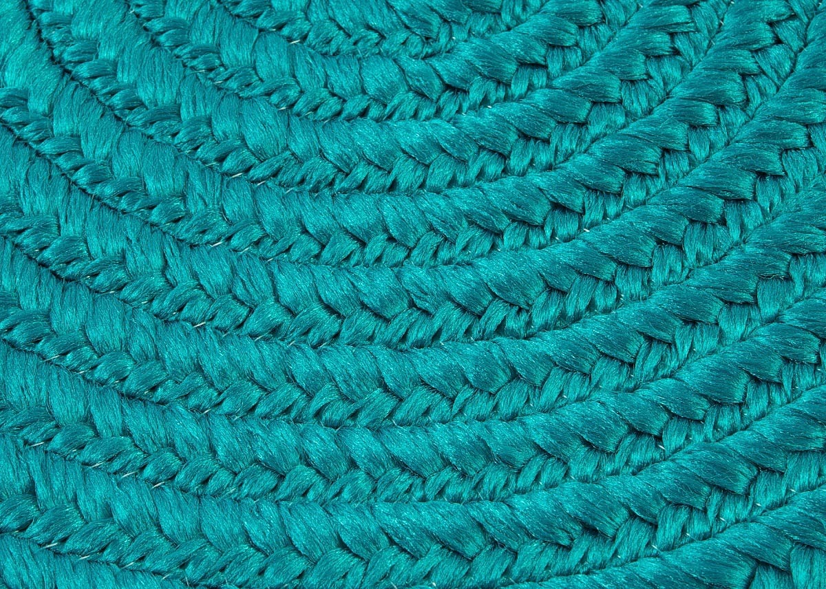 Boca Raton Turquoise Outdoor Braided Round Rugs