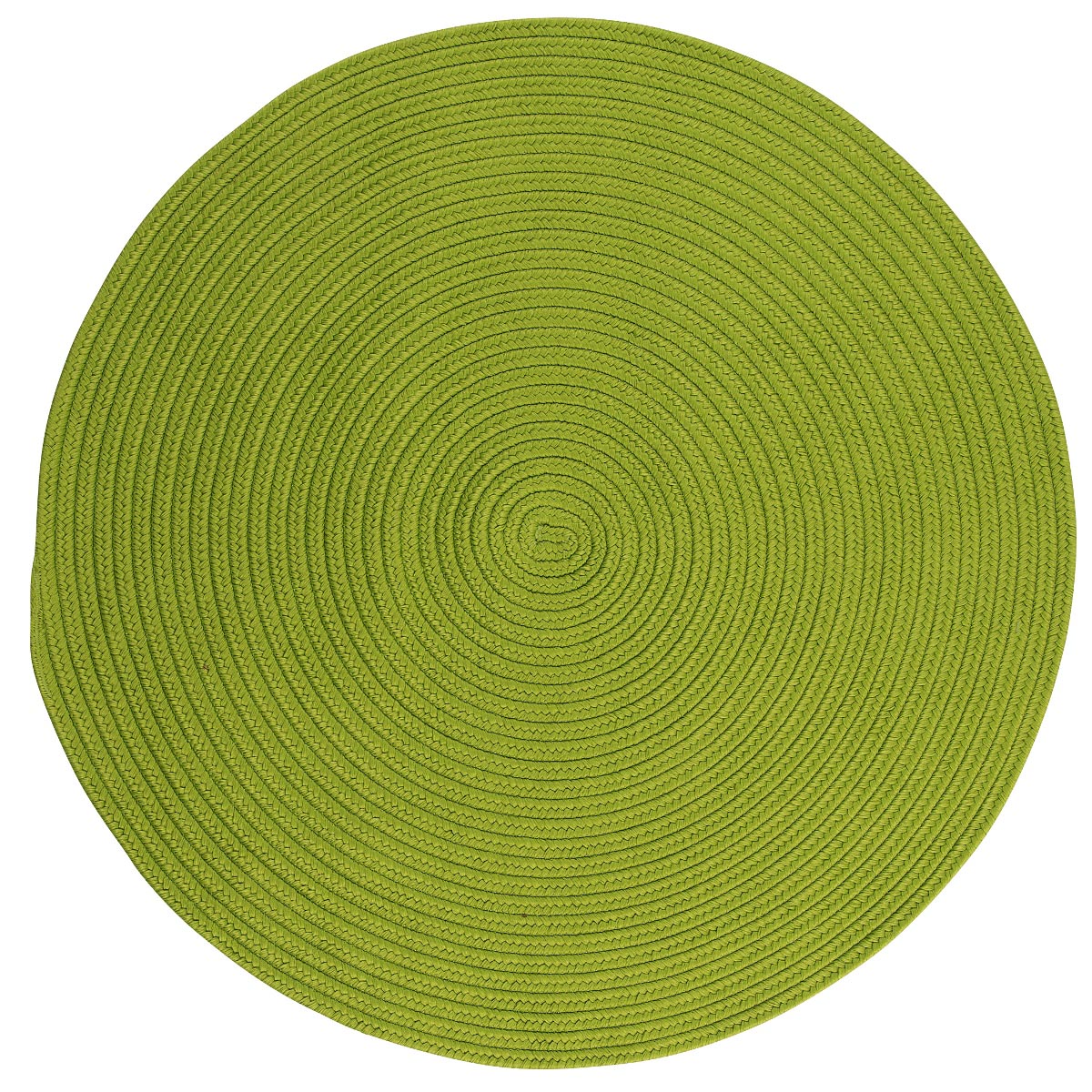 Boca Raton Bright Green Outdoor Braided Round Rugs