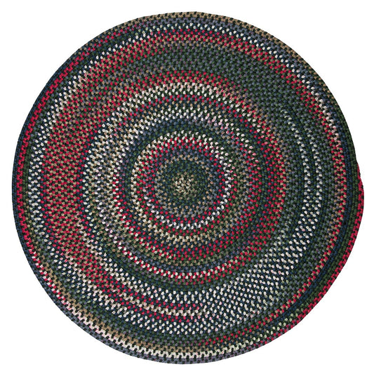 Chestnut Knoll Thyme Green Outdoor Braided Round Rugs