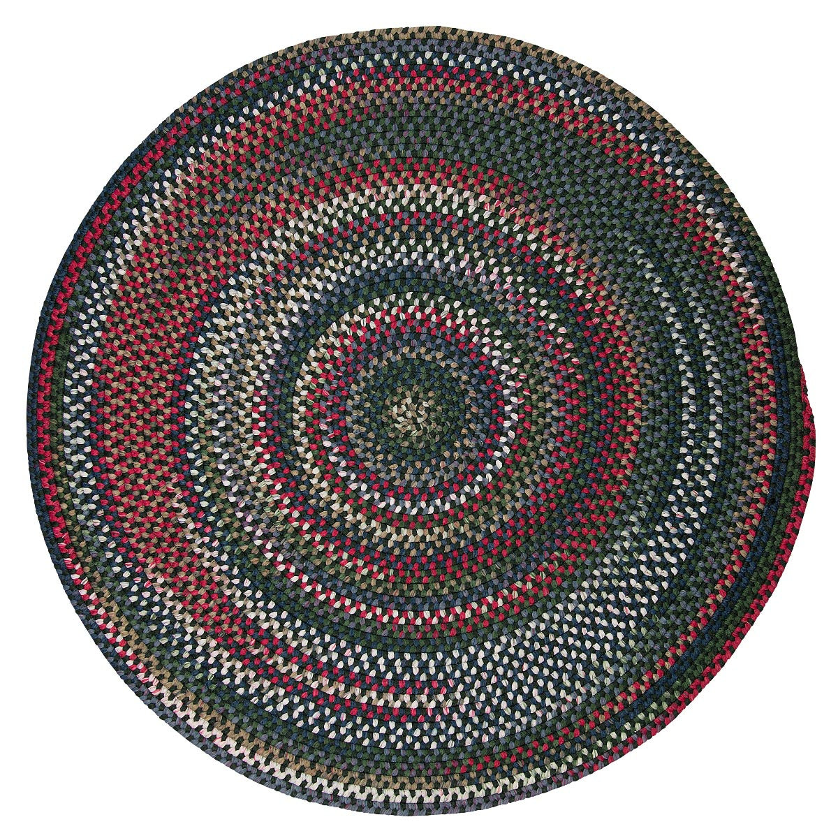 Chestnut Knoll Thyme Green Outdoor Braided Round Rugs
