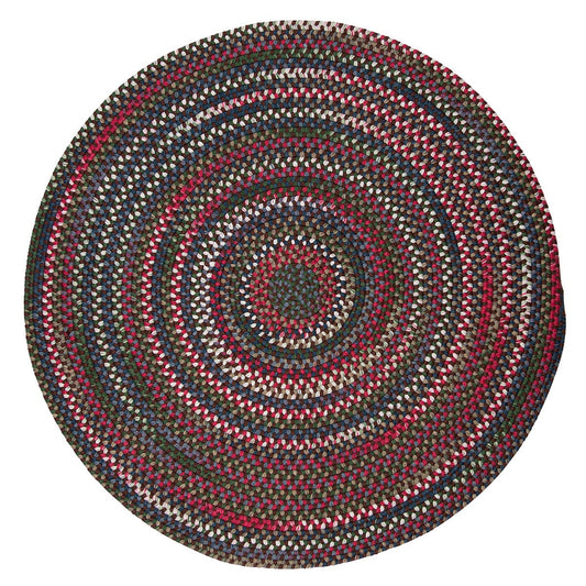 Chestnut Knoll Saddle Brown Outdoor Braided Round Rugs