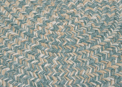 Tremont Teal Outdoor Braided Round Rugs