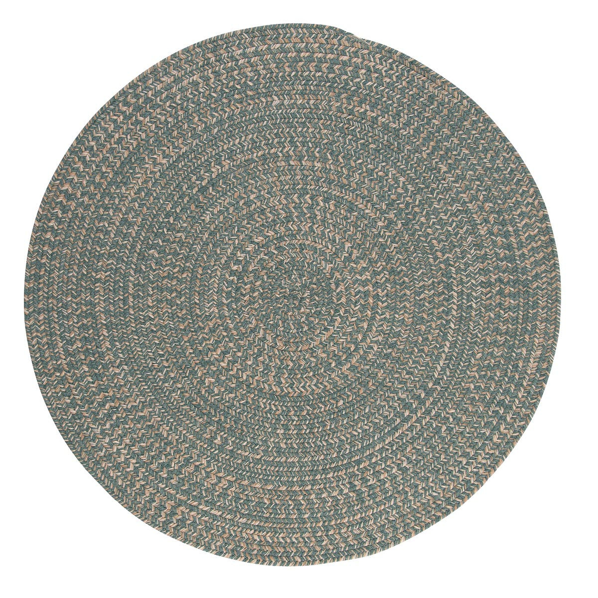 Tremont Teal Outdoor Braided Round Rugs