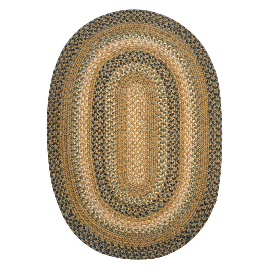 Coffee Gold Jute Braided Oval Rugs