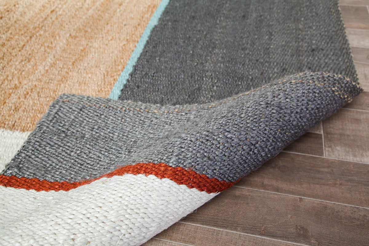 Heera Abstract Rectangular Jute Braided Rug