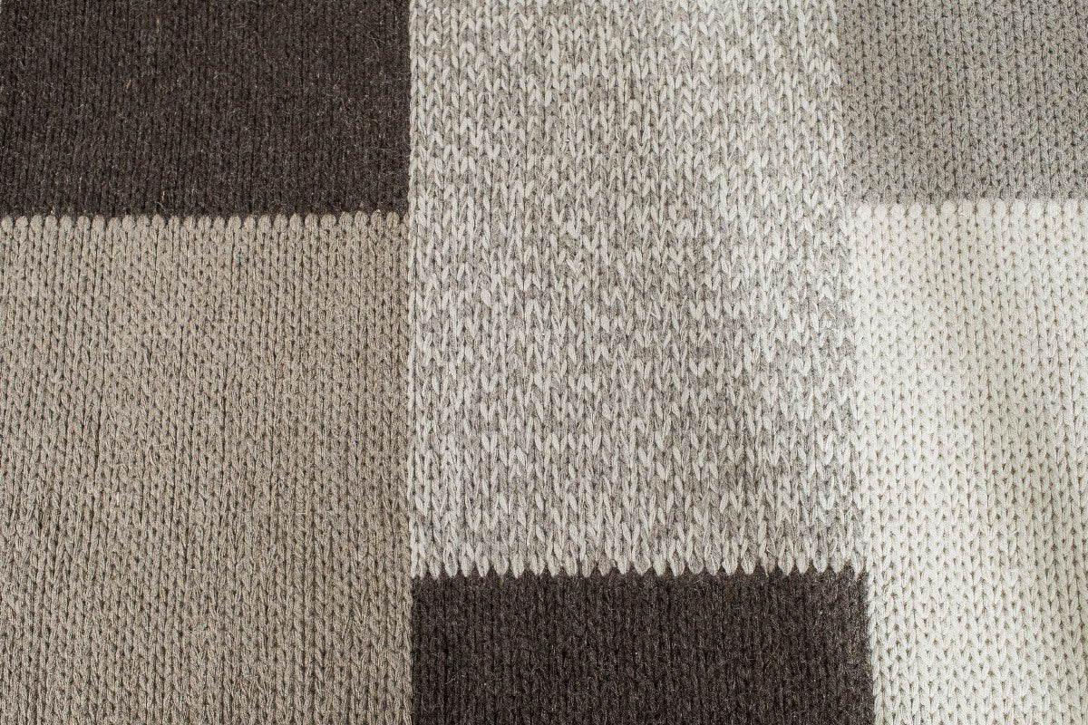 Rhea Tiled Wool-Blend Rectangular Wool Braided Rug