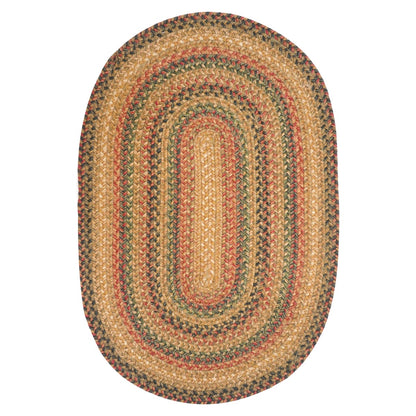 Timber Trail Gold Jute Braided Oval Rugs